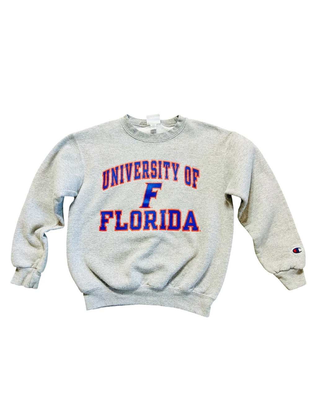 Champion Kids Grey Florida Gators Fleece Sweatshirt size Youth Medium (8)